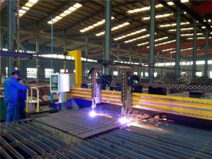 Gantry CNC плазмена машина за рязане и пламък за рязане на стоманена плоча